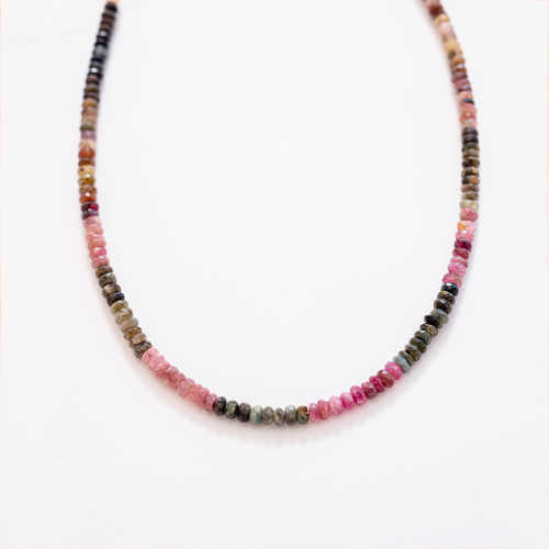 Tourmaline Beaded Adjustable Necklace