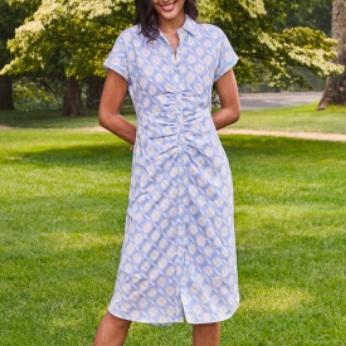 Lange Gathered Front Tiered Dr